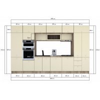 Bucatarie ZONE A 400 FRONT MDF K002 / decor 232